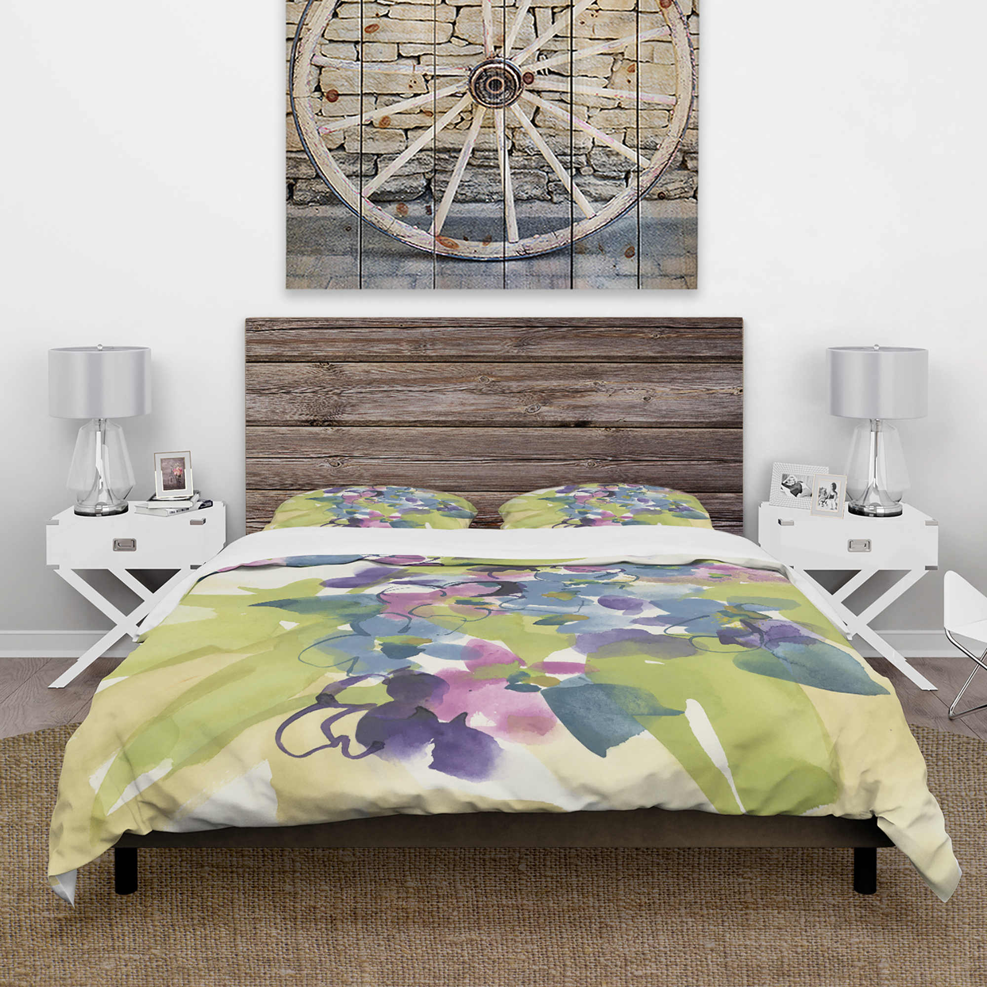 Designart 'Spring Bouquet I' Traditional Duvet Cover Set
