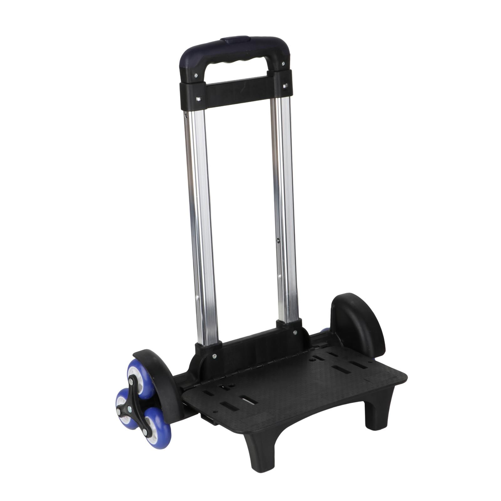 funtasica Stair Climber Folding Hand Truck with 3 Level Height Telescoping Handle Aluminum Alloy Bracket for Shopping, Office Versatile Black