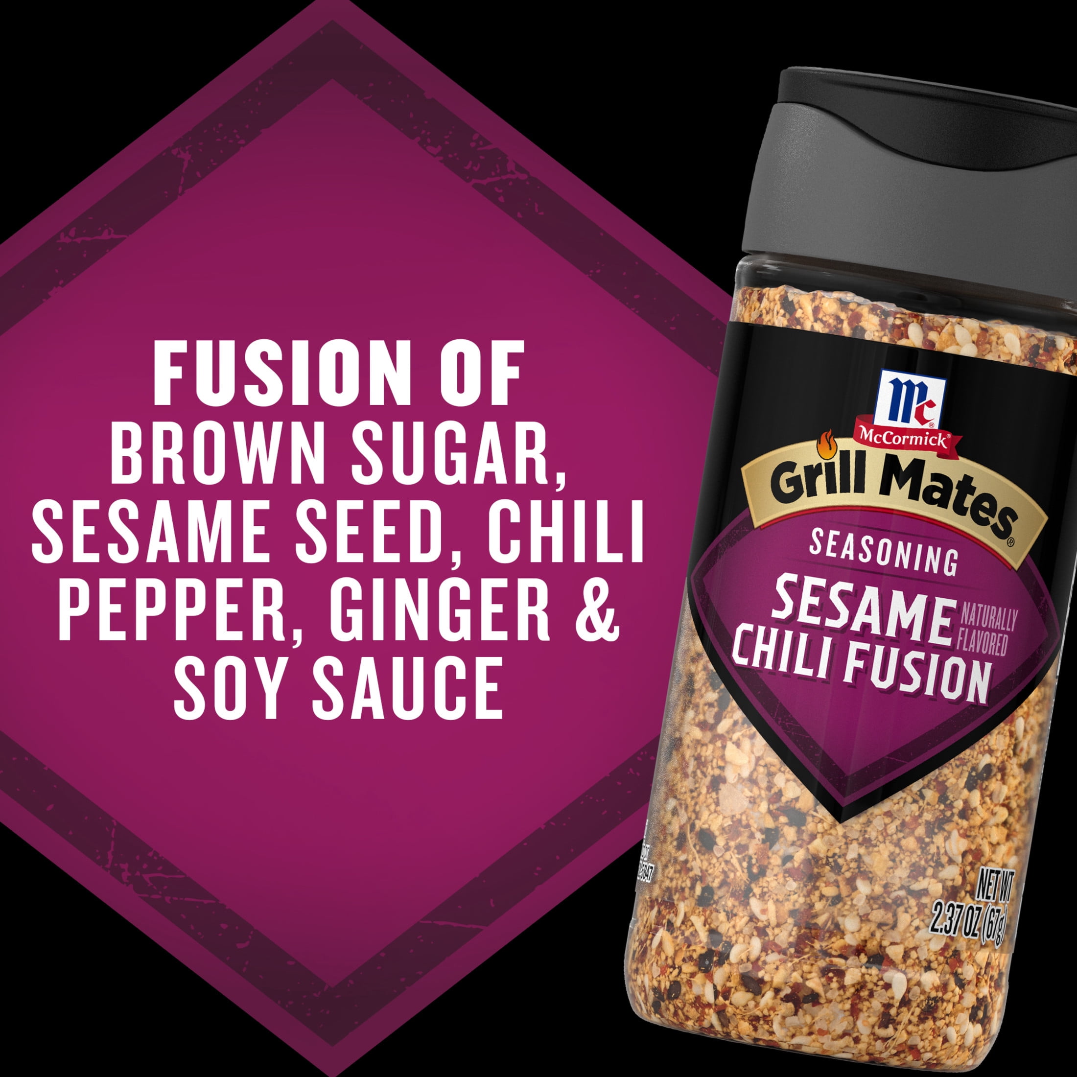 McCormick Grill Mates Sesame Chili Fusion Seasoning, 2.37 oz Bottle