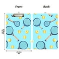 thumbnail image 3 of ALAZA Plastic Clipboard A4 Letter Size Decorative Clipboards for Students Women Men 9" x 12.5" Tennis Racket Ball on Blue, 3 of 6