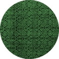 thumbnail image 1 of Ahgly Company Indoor Round Oriental Emerald Green Modern Area Rugs, 8' Round, 1 of 4