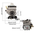 thumbnail image 3 of Carburetor Kit 22Cc 26Cc 33Cc 34Cc 36Cc 11mm for Brush Cutter Chainsaw Engine, 3 of 8