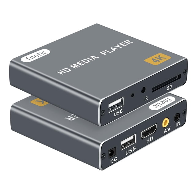 Reproductor multimedia fnetic 4K Ultra HD H.265 HDMI USB SD