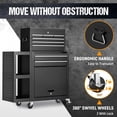 thumbnail image 3 of Gewna 8 Drawers Rolling Tool Chest with Locking System,Metal  Storage Cart  with Side Cabinet, Removable Toolbox Organizer for Workshop, Garage, 3 of 9