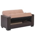 thumbnail image 5 of Ottomanson Origins Sleeper Loveseat, Beige/Brown Leatherette Chenille, 5 of 9