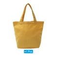 thumbnail image 3 of Uxcell Canvas Tote Bag with Handle Small Reusable Handbag Shopping Bags Yellow, 3 of 5