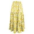thumbnail image 3 of Ketyyh-chn99 Jupe Femme Mini Jupe Décontractée Mini Taille Élastique Évasée Plissée Jupe Patineuse Jaune,2TG, 3 of 5