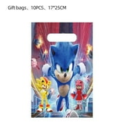 Soniccs Party Supplies Boys Birthday Party Decoration Tablecloth Banner Balloon Cake Topper Spiral Straws Kids Gifts Baby Shower