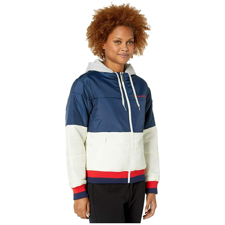Champion Stadium Puffer Jacket Athletic Navy Chalk White Walmart