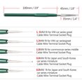 thumbnail image 1 of JUEGO DE DESMONTAJE DE PIN DE ENCHUFE DE TERMINAL, HERRAMIENTA DE EXTRACCIÓN DE CABLEADO DE ACERO PARA TERMINALES DE COCHE, Optimizació De Varios Coches, 5 UDs., 1 of 7