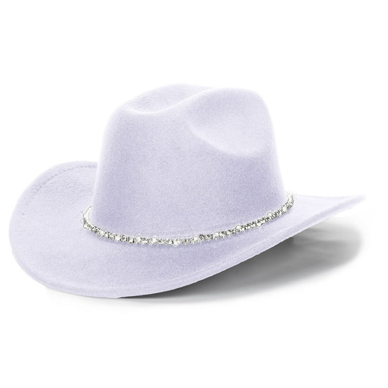 Glitter Rhinestone Cowboy Hat Adjustable Strap Size M-L Western Style Women-s-Glitter-Rhinestone-  main image 4