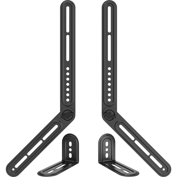 USX MOUNT Soundbar Mount Bracket for Mounting Above or Under TV Fits Most of Sound Bars Up to 15 Lbs, with Detachable Long Extension Plates