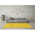 thumbnail image 3 of Ahgly Company Indoor Square Abstract Yellow Modern Area Rugs, 4' Square, 3 of 4