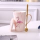 thumbnail image 2 of Taza de cerámica Flamingo Elegance de 350 ml con tapa y cuchara, 2 of 2