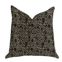 Plutus Carbonado Mine Throw Pillow in Black and White 16"L x16"W