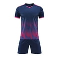 thumbnail image 2 of Cethrio Boys Activewear Outfit Sets, 2 Piece Summer Football Quick-dry Boys' Shorts Sets Dark Blue Size 10-12, 2 of 4