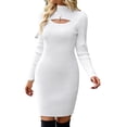 thumbnail image 4 of Women Dress, Hollow Out Long Sleeves Women Dress Pure Color For Clubs For Female ANGGREK Otros, 4 of 6