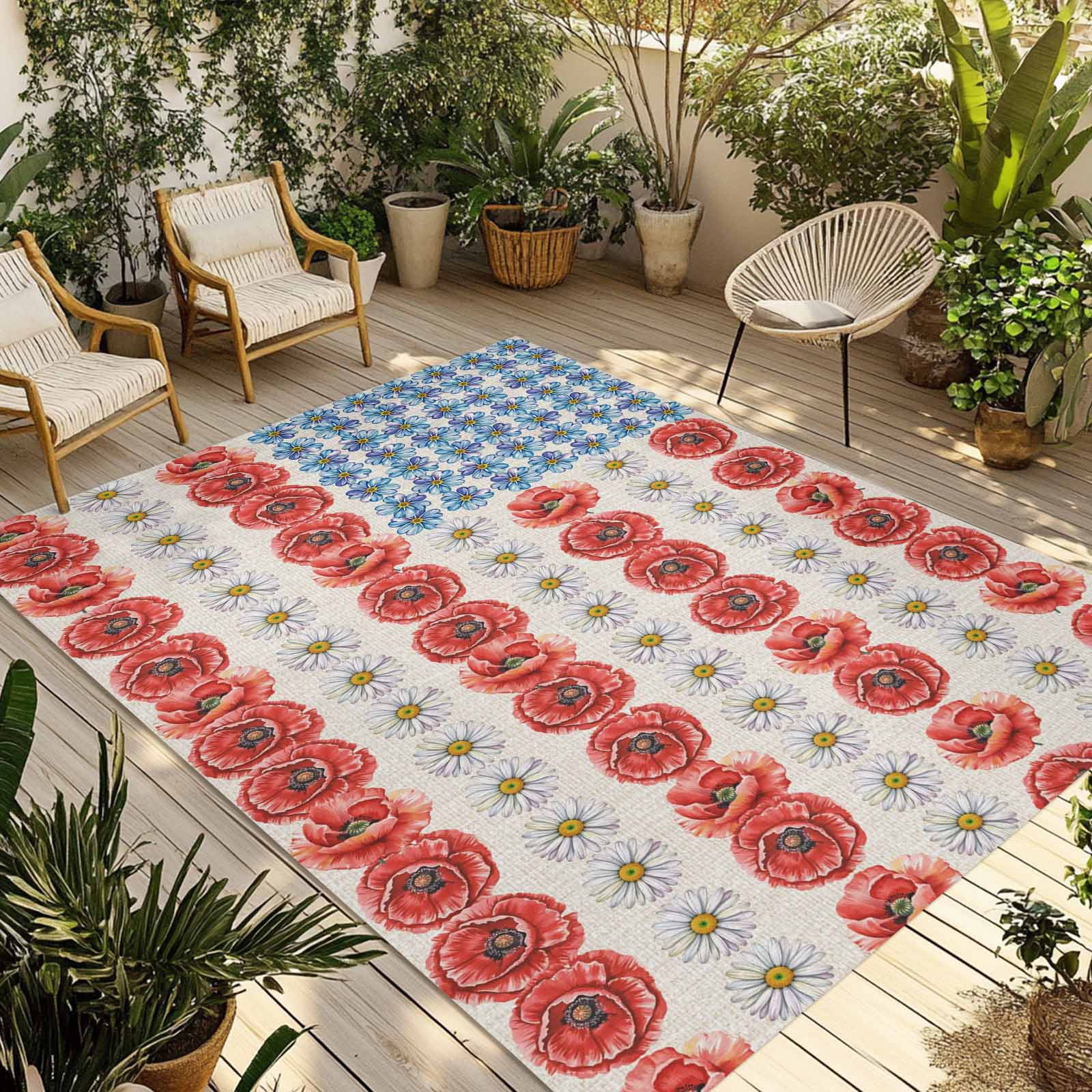 【アメリカ輸入】USA RUG / 花柄　R34 8b15f0d8-166c-4ed1-a906-
