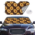 thumbnail image 2 of Kdxio Chocolate Plaid Sunflower A Print Windshield Sun Shade,UV Rays and Sun Heat Protection,Sunshade for Car Windshield,Car Shade Front Windshield - Small, 2 of 5
