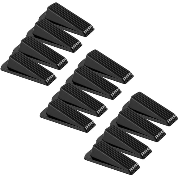 12 Pack Door Stoppers for Bottom of Door, 4.8x2.2x1.3in Door Stops, Rubber Door Stopper Wedge, Sturdy Stackable Door Stops for Floor