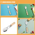 thumbnail image 3 of Phenofice 2Pcs Stainless Steel Music Spoons Instruments Spoon-shaped Rhythmic Sound Production for Families, 3 of 8