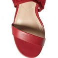thumbnail image 5 of Charles David Remote Scarlet Red Lace Sock Fabric Bootie Stiletto Heeled Sandals (Scarlet, 6.5), 5 of 6