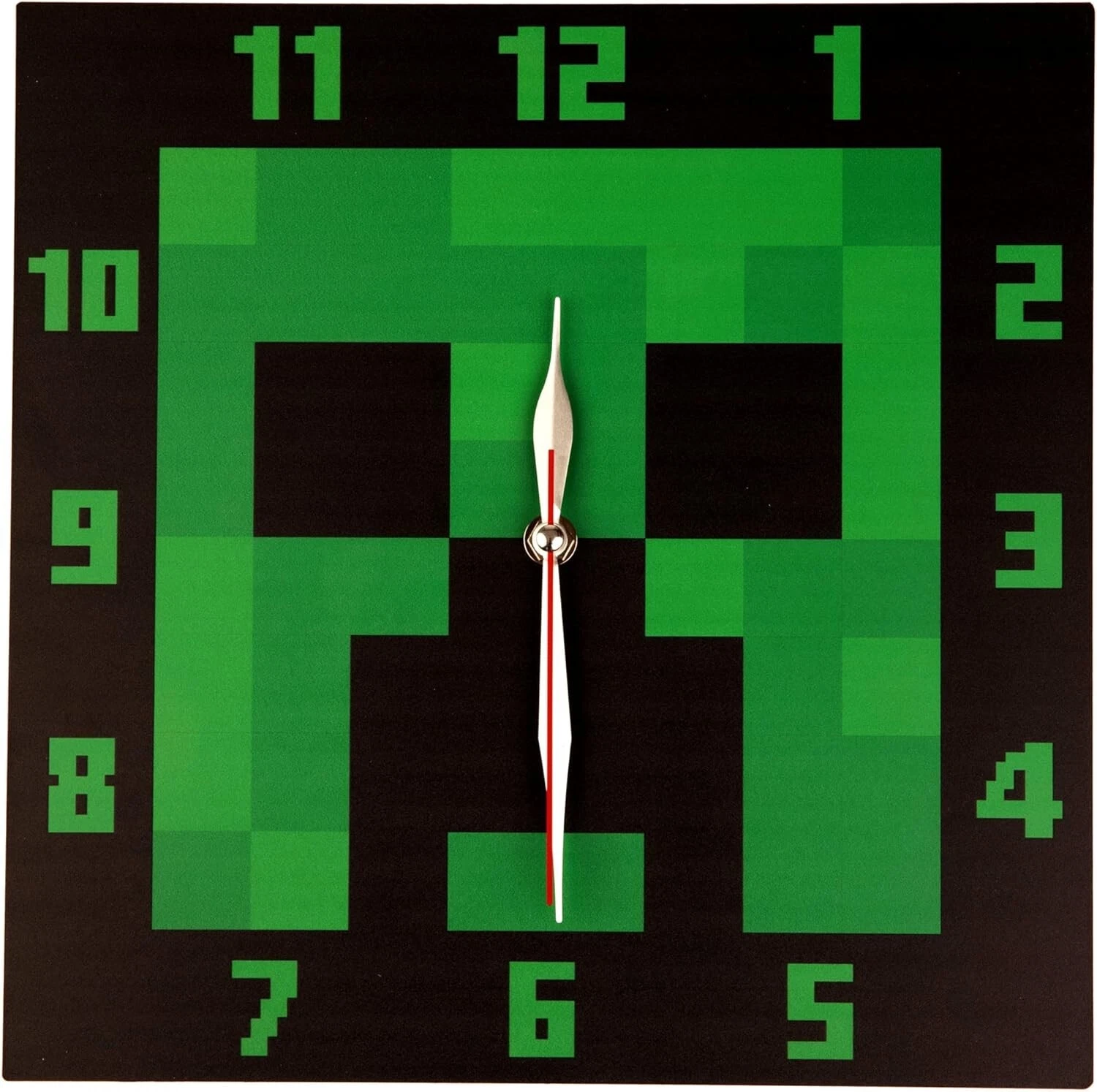 Minecraft Creeper Character Face Wall Clock