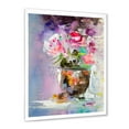 thumbnail image 2 of Designart 'Pink Fresh Abstract Flowers Bouquet in Vase' Modern Framed Art Print, 2 of 4