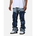 thumbnail image 2 of Lifted Anchors Men's Venus Floral Flared Leg Stacked Denim Jeans (44, Blue Wash), 2 of 9