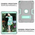 thumbnail image 2 of For iPad Pro 10.5 2017 A1701 A1709 Case, Dteck Shockproof [Full-Body] Hybrid 3-Layer Drop Protection Rugged Case Kickstand [HD Screen Protector] Cover , Gray+Aqua, 2 of 7