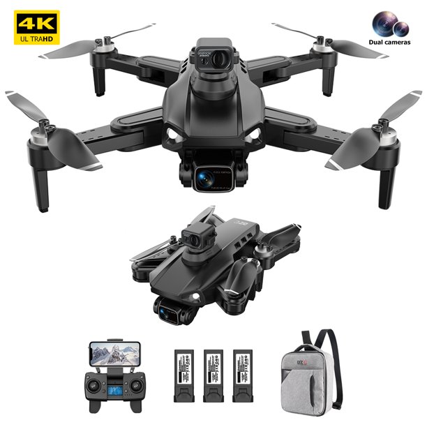 4K FPV 5G Quadcopter 6-axis Gyro 4CH GPS Control remoto Drone (Black 3 Battery) Ehuebsd libre de BPA