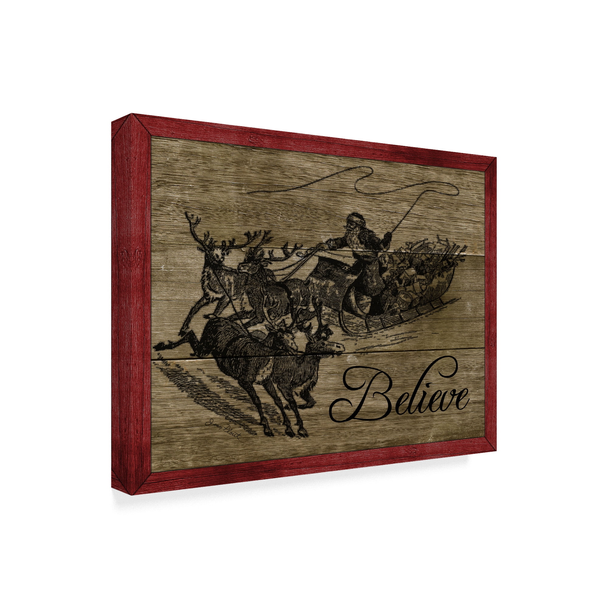 Trademark Fine Art 'Believe Sleigh' Canvas Art by Jean Plout