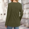 thumbnail image 3 of V-Neck Long Sleeve Shirts for Women Casual Fall Tops Soft Lightweight Ribbed Knit Tunic Sweaters Button Front Fashion Pullover Sweater, 3 of 7