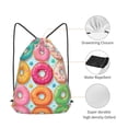 thumbnail image 5 of XMXT Waterproof Gym Bag, Cartoon Colorful Doughnut Drawstring Backpack for Men, s, 5 of 8