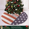 thumbnail image 6 of FMSHPON Vintage American Flag Xmas Christmas Tree Skirt Stand Mat for Holiday Party Decoration Indoor Outdoor 36 inches, 6 of 6