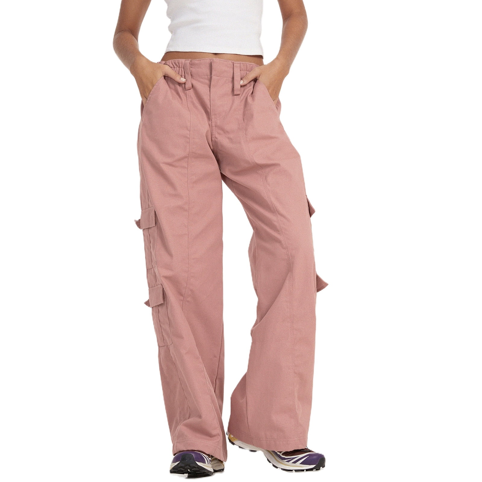 Women Baggy Hip Hop Cargo Pants Y2k Low Waist Loose Joggers Cargo Trousers Casual Sweatpant