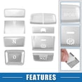 thumbnail image 4 of Unique Bargains Gear Shift Panel Electronic Handbrake Button Cover for Honda Accord 2018-2022 Silver Tone (Set of 9), 4 of 6
