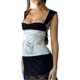 thumbnail image 1 of Blanco L 2022 novedad de verano moda Sexy espalda descubierta contraste Color ajustado camisola corta sin mangas para mujer, 1 of 8