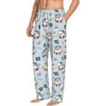 thumbnail image 2 of Uemuo Swimming Shark Pattern Men's Wide Leg Palazzo Lounge Pants with Pockets Light Weight Loose Comfy Casual Pajama Pants-X-Large, 2 of 9