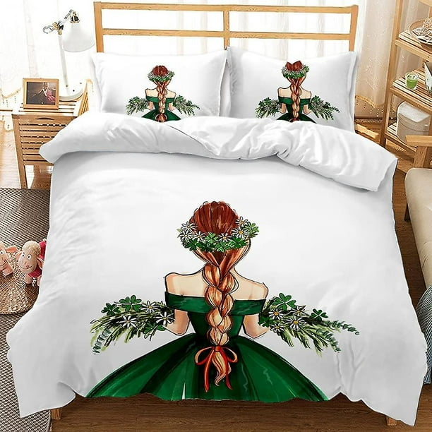 Anime Duvet Cover Princess Black Girl Duvet Cover Set Magic Girl Bedding Set Pieces With Pillowcase Walmart