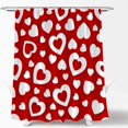 thumbnail image 5 of Valentine''s Day Shower Curtain Romantic Red Heart Sweet Love Sweetheart Wedding Lover Modern Bath Curtain with Hooks, 5 of 6