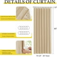 thumbnail image 5 of NICETOWN Blackout Door Curtains for Kitchen/Bathroom Room Divider Energy Efficiency Doorway Drapes, 50"x63", Biscotti Beige, 1 Panel, 5 of 5