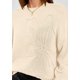thumbnail image 5 of Suéter PRETTYGARDEN Floral de Punto con Cuello Redondo Beige M, 5 of 8