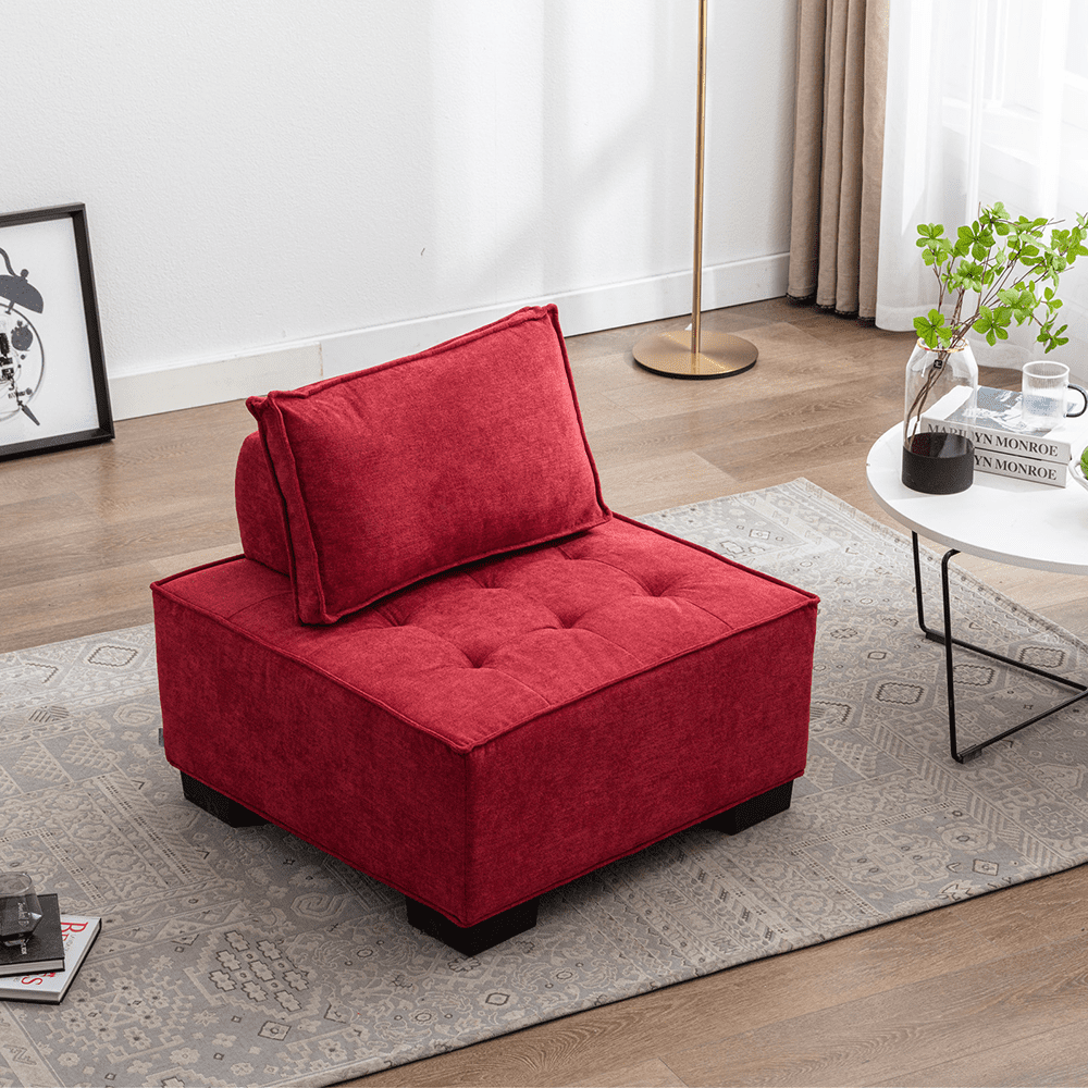 SESSLIFE Lazy Chair, Modular Sectional Single Sofa with Sturdy Backrest