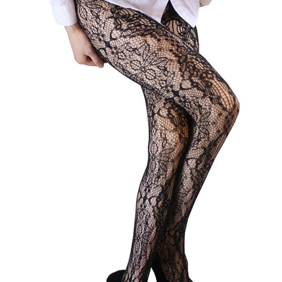 XIAQUJ Fashion Women's Net Fishnet Bodystockings Pattern Pantyhose Tights Stockings Socks Black One Size