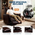 thumbnail image 4 of Swivel Rocking Recliner Chair, Manual Recliner with Lumbar Support & Padded Armrest, Comfortable Nursery Rocking Chair and Glider for Living Room, Bedroom, 4 of 8