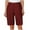 Wine, variant on Ltctricy Women's Bermuda Shorts Comfy Elastic High Waisted Knee Length Sweatshorts Athletic Lounge Shorts with Pockets