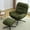 Green, variant on Swivel Accent Chair with Ottoman for Living Room Bedroom Reading Room, Cozy Lounge Armchair Fluffy Round Tufted Back Adult Gifts for Small Room Lazy Relax Read TV Chair,Gray