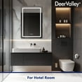 thumbnail image 5 of 24 in. W x 36 in. H Rectangular Frameless LED Light Anti-Fog Wall Mounted Bathroom Vanity Mirror in Silver  DV-1MC0243, 5 of 12