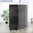 thumbnail image 6 of VIVO Dark Gray 24 x 66 inch Privacy Panel Office Partition, Cubicle Room Divider, 6 of 8